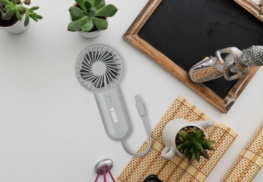 NOVEEN F220 įkraunamas USB rankinis ventiliatorius