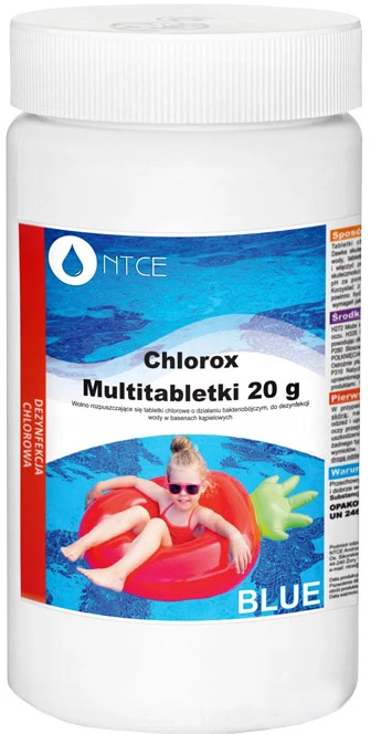 Ntce Chlorox daugiafunkcinės tabletės Chlorox 20g Baseino chemikalai 1KG Mėlynas BA0566