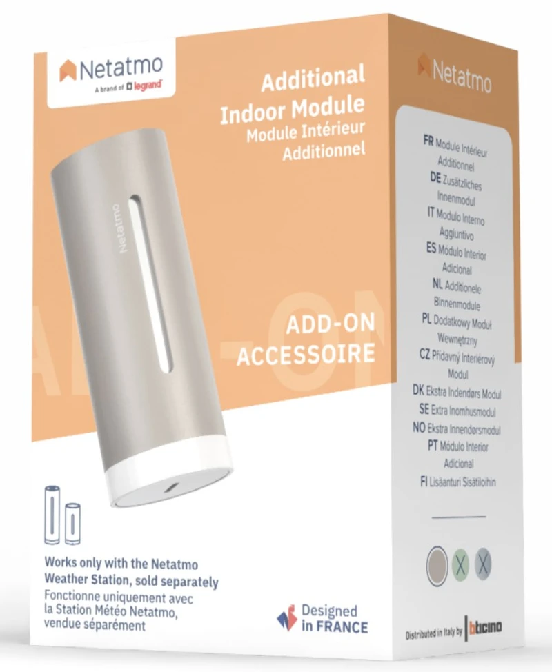 „Netatmo“ papildomas išmanusis vidaus modulis, smėlio spalvos