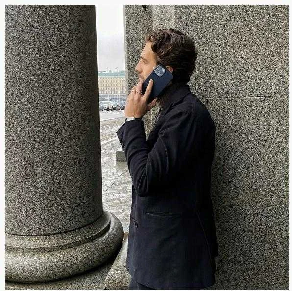 Christian Dior Nudient Thin Apple iPhone 14 Pro Max dėklas teleofnui mėlynos spalvos