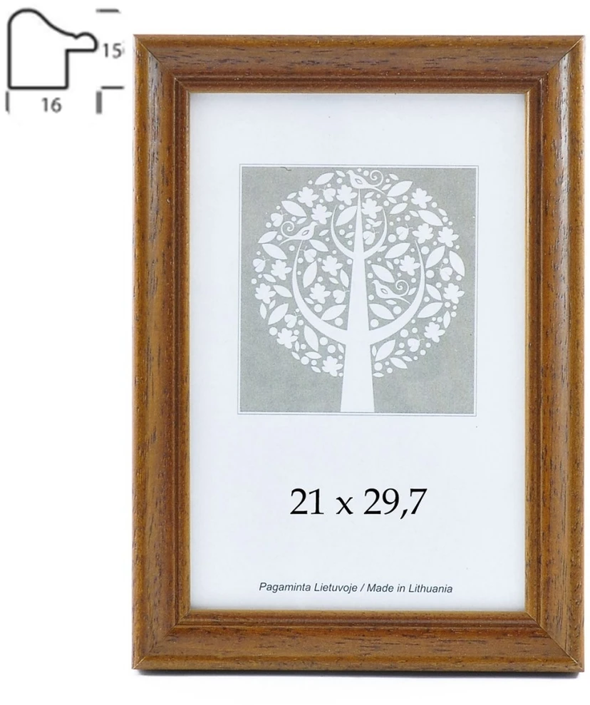 Savex Nuotraukų rėmelis, medinis, A4, 21x29,7 cm, rudos sp.