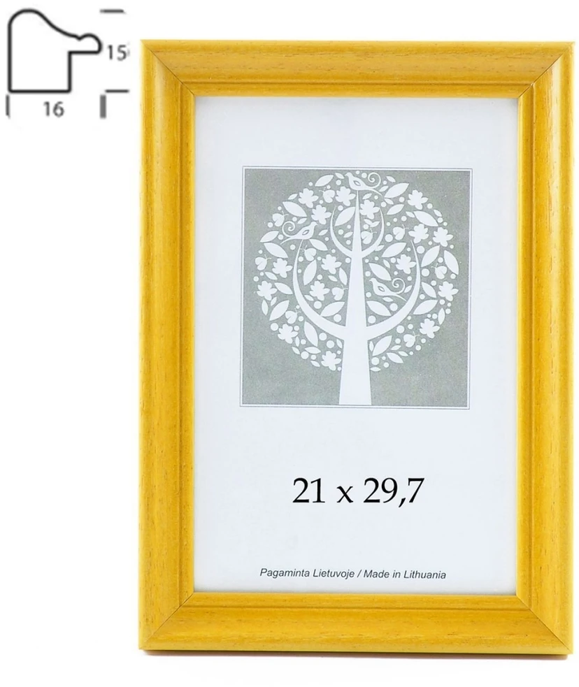 Nuotraukų rėmelis Medinis rėmelis Spring 1201196, A4, gelsvai natūralios medžio spalvos