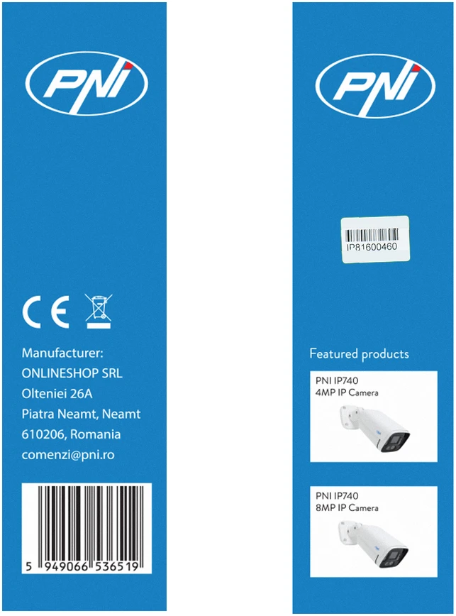 NVR PNI House IP816 su 16 kanalų IP 5MP arba 10 kanalų 8MP 4K