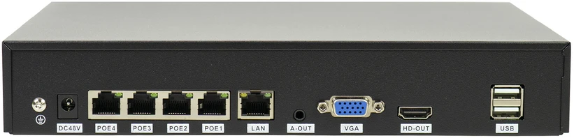 NVR POE PNI House IP810 su 10 kanalų 4K 8MP, 4 POE kanalais ir 6 IP kanalais su AI funkcijomis