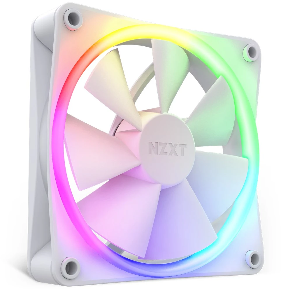 NZXT F120 RGB 120mm balta - 3 ventiliatorių + valdiklio rinkinys