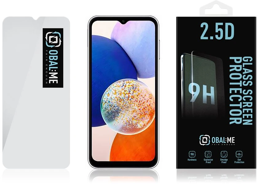 OBAL:ME 2.5D stiklinė ekrano apsauga, skirta Samsung Galaxy A14 4G/5G, skaidri