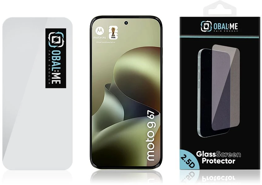 OBAL:ME 2.5D stiklinė ekrano apsauga, skirta Motorola G67, skaidri