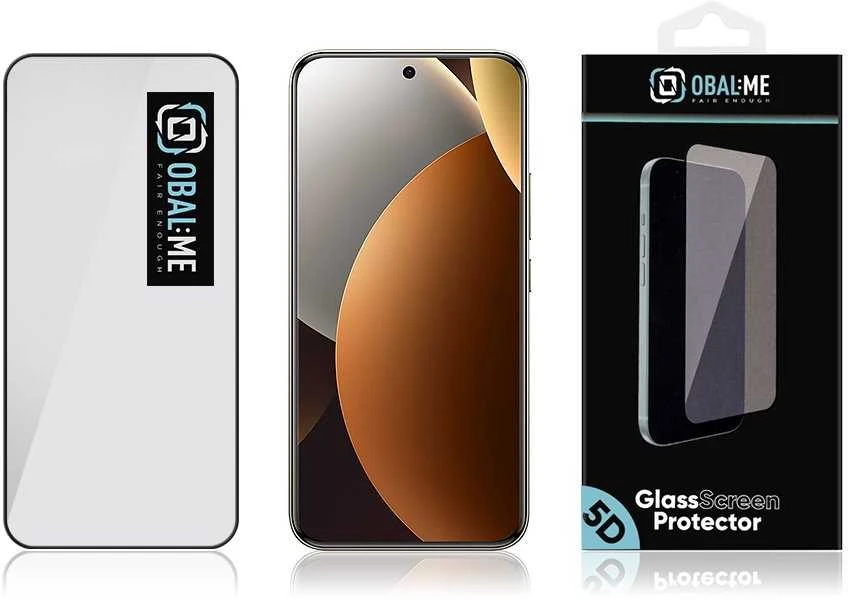 OBAL:ME 5D Apsauginis stiklas Screen Protector skirtas Xiaomi Redmi Note 15 Pro+ 5G/Poco M8 Pro 5G Juodas