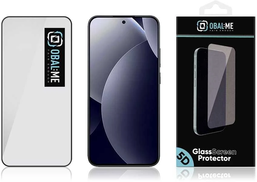 OBAL:ME 5D Apsauginis stiklas Screen Protector skirtas Xiaomi Redmi Note 15 Pro 5G Juodas