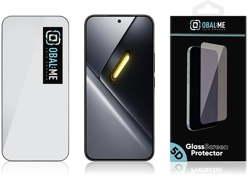 OBAL:ME 5D Apsauginis stiklas ekranui, skirtas Xiaomi Poco X8 Pro Max Juodas