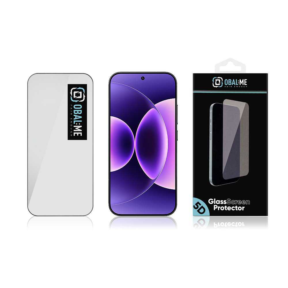 OBAL:ME 5D Apsauginis stiklas Screen Protector skirtas Xiaomi 17 Juodas
