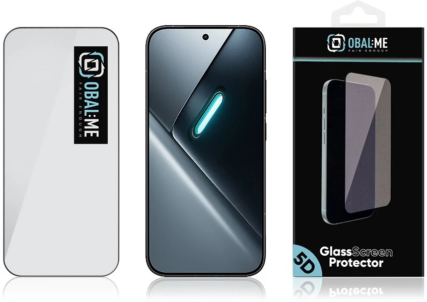 OBAL:ME 5D Apsauginis stiklas ekranui, skirtas Xiaomi Poco X8 Pro Juodas