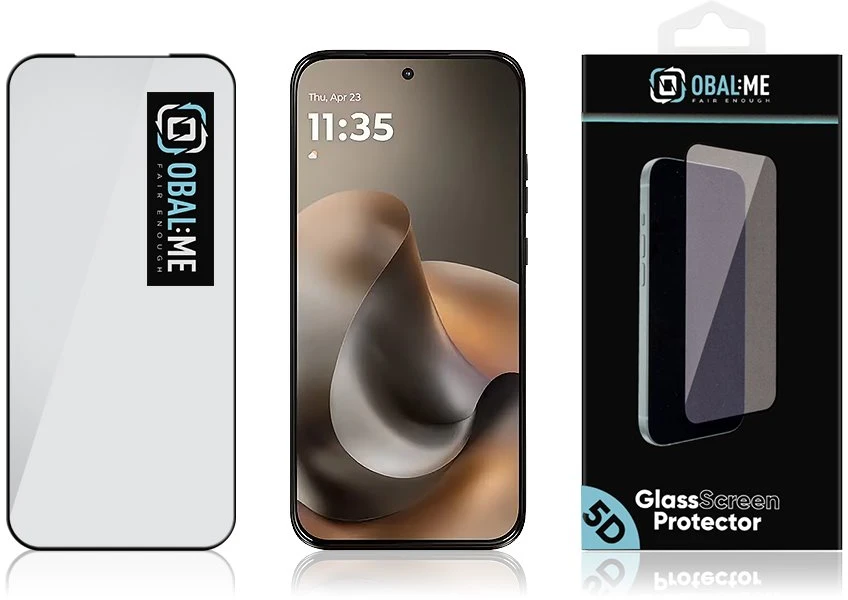 OBAL:ME 5D Apsauginis stiklas skirtas Motorola G77 Juodas