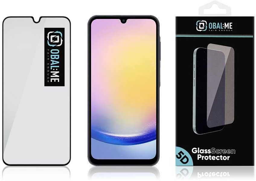 OBAL:ME 5D apsauginis stiklas skirtas Samsung Galaxy A26 5G Juodas