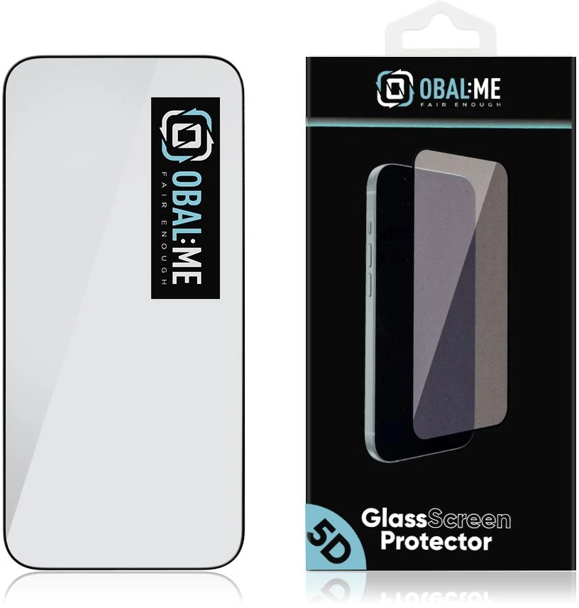 OBAL:ME 5D Apsauginis stiklas skirtas Xiaomi 17T Pro juodos spalvos