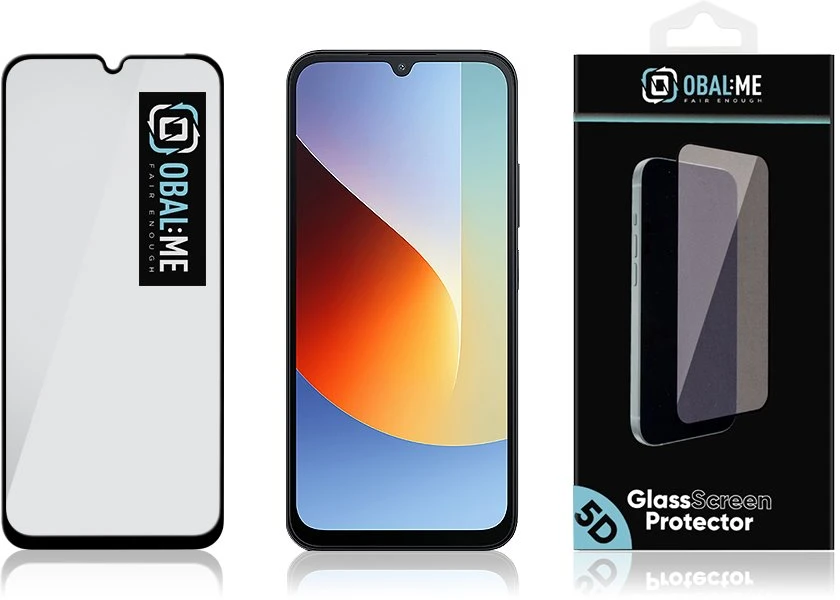 OBAL:ME 5D Apsauginis stiklas skirtas Xiaomi Redmi A7 Pro Juodas