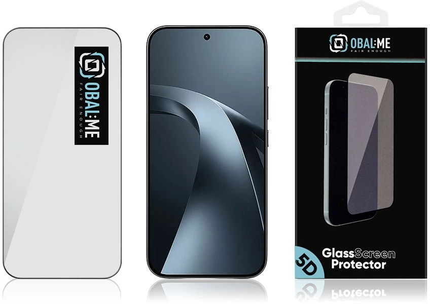 OBAL:ME 5D Apsauginis stiklas skirtas Xiaomi 17T juodos spalvos