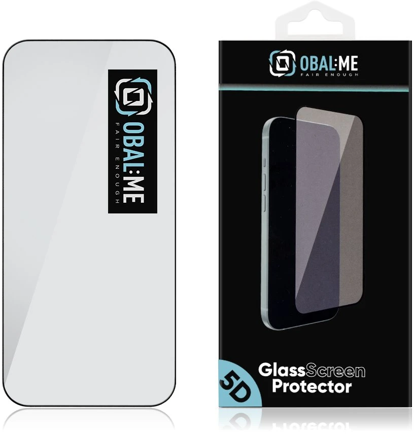 OBAL:ME 5D Apsauginis stiklas skirtas Xiaomi 17T juodos spalvos