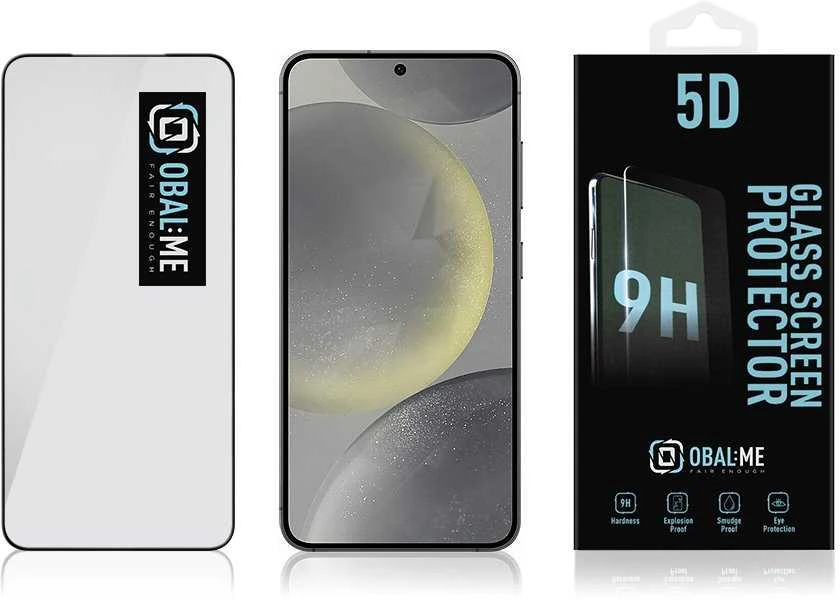 OBAL:ME 5D apsauginis stiklas telefonui Samsung Galaxy S24 Juodas