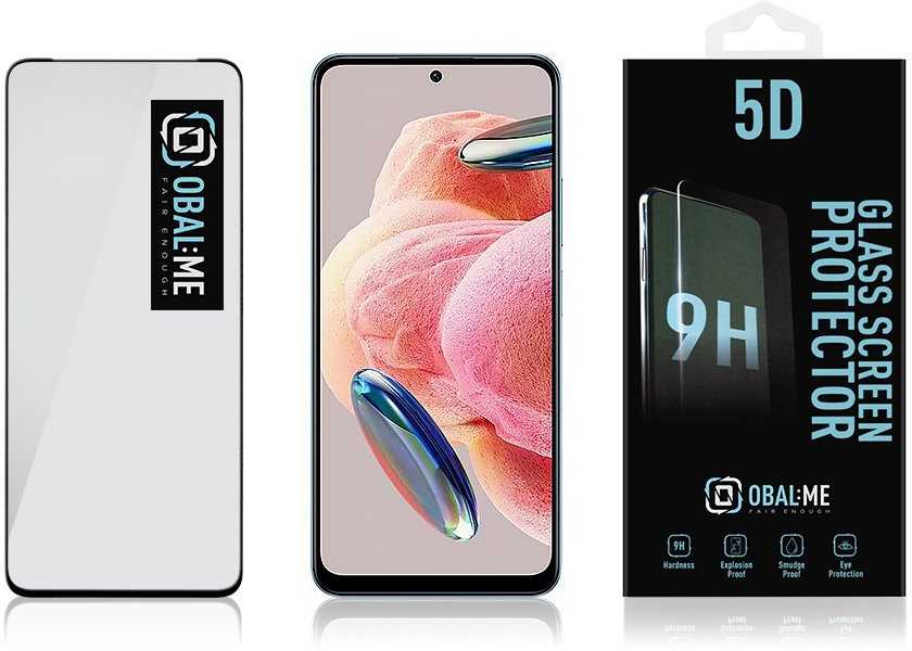 Samsung OBAL:ME 5D apsauginis stiklas telefonui Xiaomi Redmi 13 4G/5G Juodas