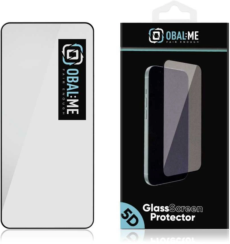 OBAL:ME 5D apsauginis stiklas Xiaomi Redmi Note 14 4G/5G su juodos spalvos krašteliu