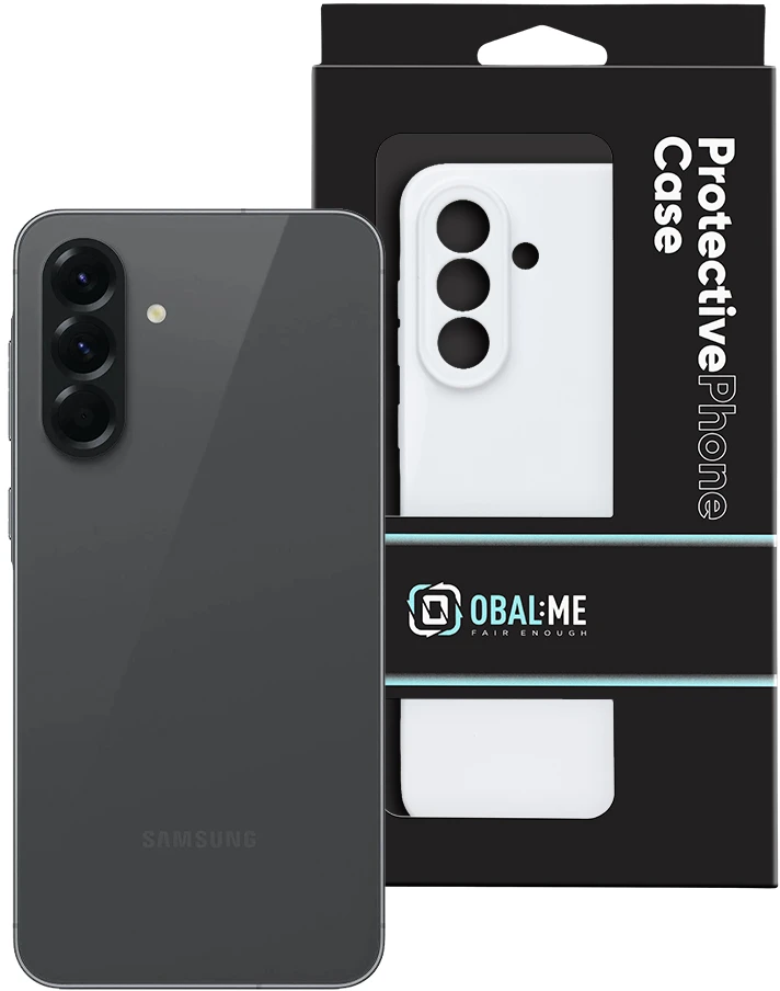 OBAL:ME blizgus dėklas Samsung Galaxy A56 5G baltas