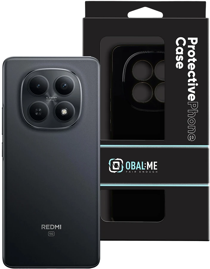 OBAL:ME blizgus dėklas, skirtas Xiaomi Redmi Note 15 4G/5G, juodas