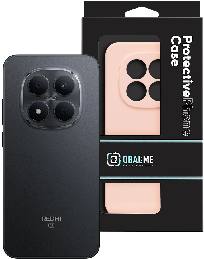 OBAL:ME blizgus dėklas, skirtas Xiaomi Redmi Note 15 Pro 5G, Blush spalvos