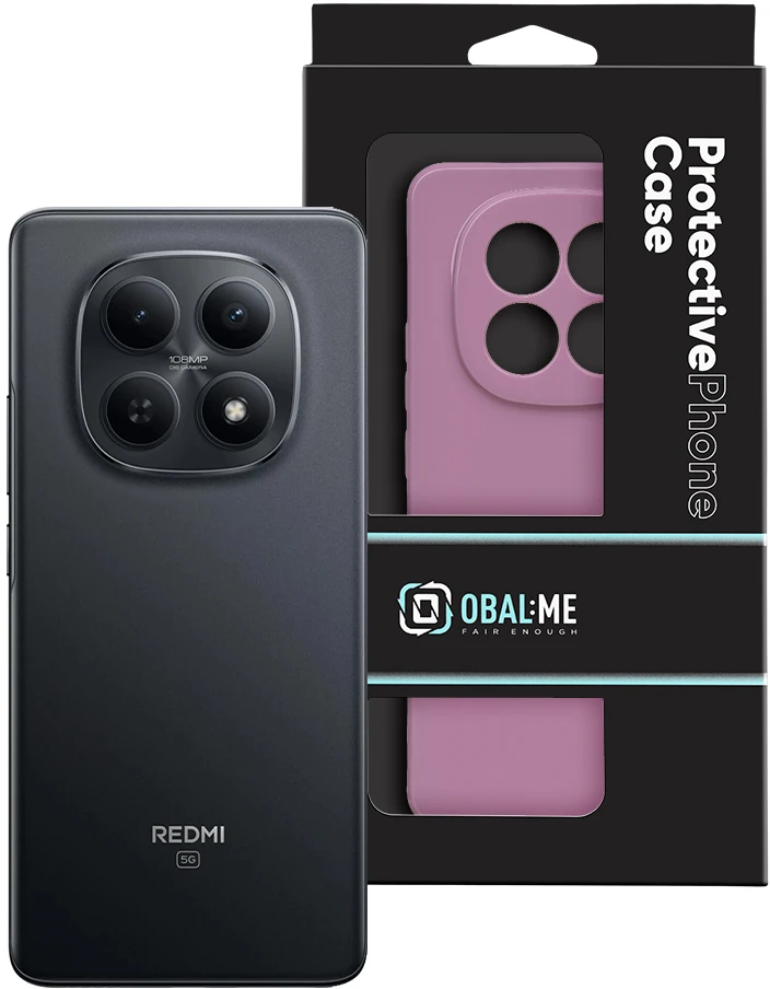 OBAL:ME blizgus dėklas, skirtas Xiaomi Redmi Note 15 4G/5G, orchidėjos spalvos