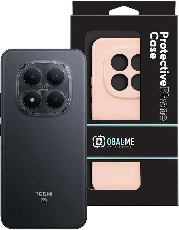 OBAL:ME blizgus dėklas, skirtas Xiaomi Redmi Note 15 Pro+ 5G, Blush spalvos