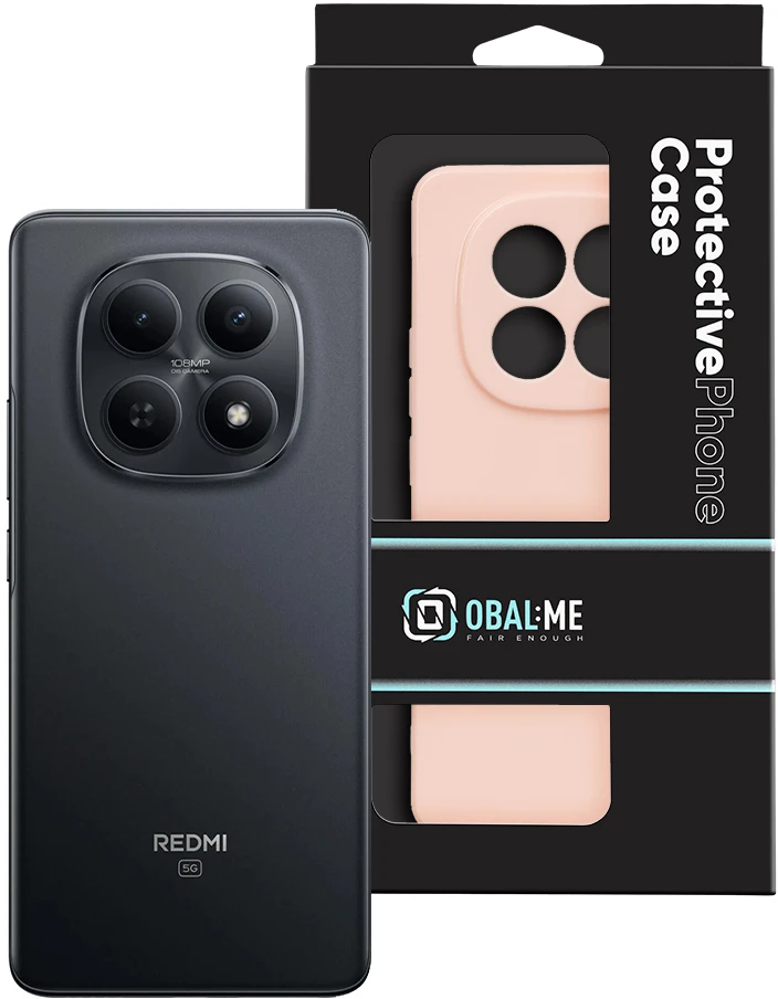 OBAL:ME blizgus dėklas, skirtas Xiaomi Redmi Note 15 4G/5G, Blush spalvos