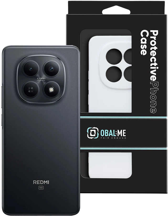 OBAL:ME blizgus dėklas, skirtas Xiaomi Redmi Note 15 4G/5G, baltas