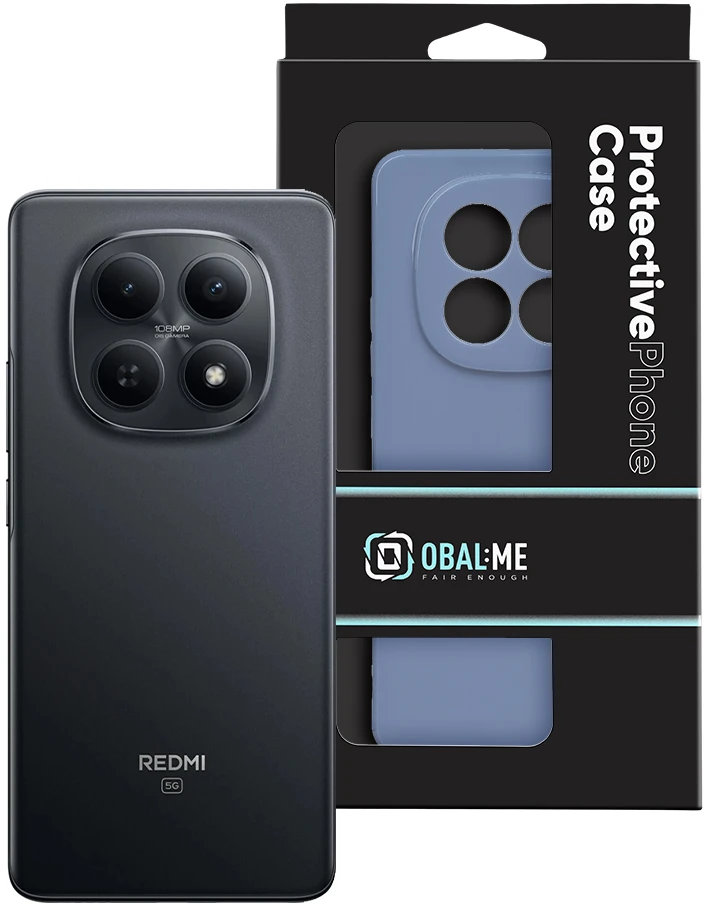 OBAL:ME blizgus dėklas, skirtas Xiaomi Redmi Note 15 4G/5G, žydros spalvos