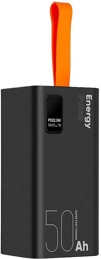 OBAL:ME EnergyPulse Powerbank 50000mAh 22.5W juodos spalvos