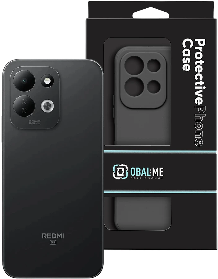 OBAL:ME matinis TPU dėklas, skirtas Xiaomi Redmi 17 4G/5G, juodas