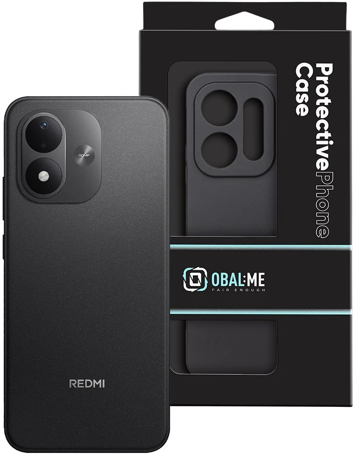 OBAL:ME matinis TPU dėklas, skirtas Xiaomi Redmi 17C 5G, juodas