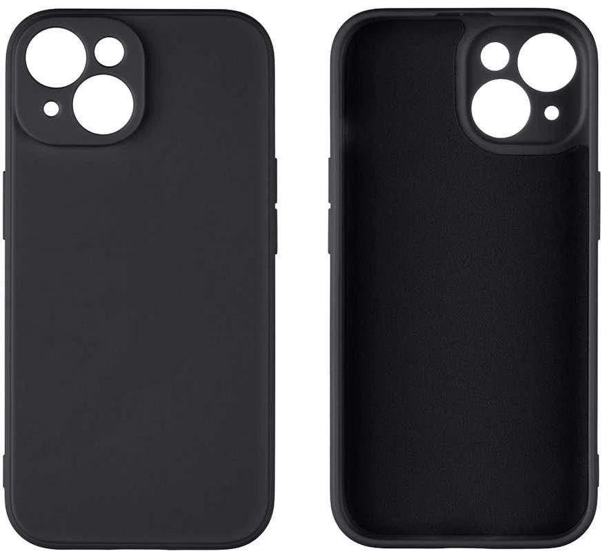 OBAL:ME Matte TPU dėklas telefonui Apple iPhone 15 juodos spalvos