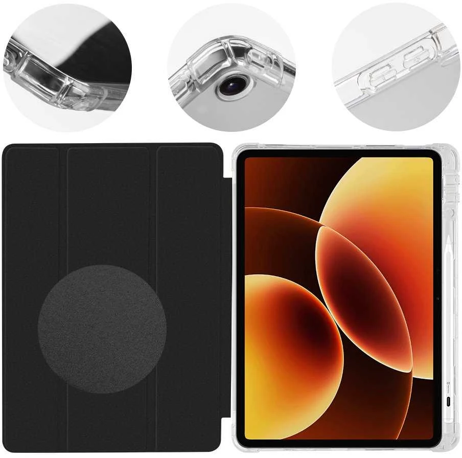 OBAL:ME MistyTab dėklas skirtas Xiaomi Pad 8/8 Pro juodos spalvos