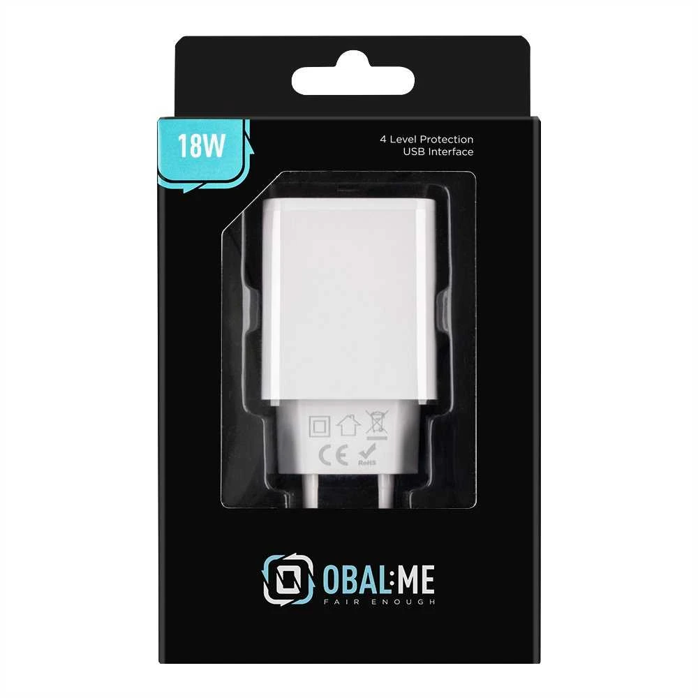 OBAL:ME Laidinis įkroviklis USB-A 18W baltos spalvos