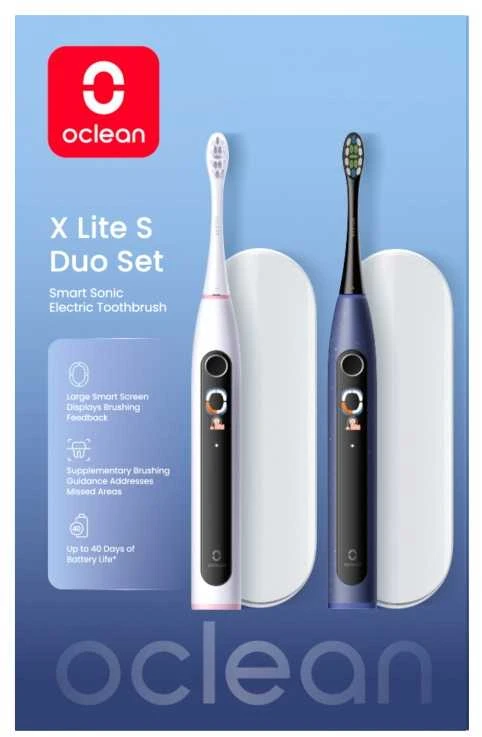Oclean Elektrinis dantų šepetėlis X Lite S Duo Set