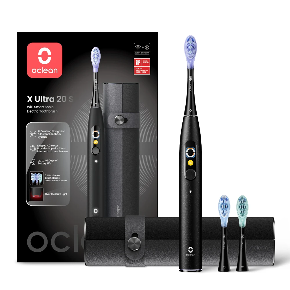 Oclean Elektrinis dantų šepetėlis X Ultra 20 S Juodas