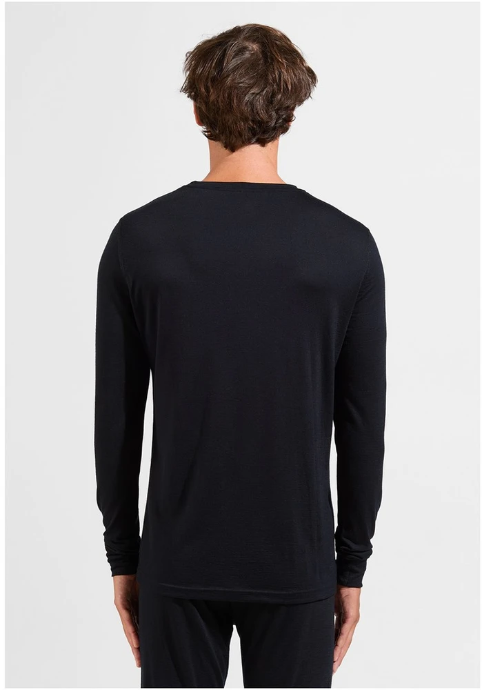 Odlo BL TOP crew neck l/s MERINO 200 men's T-shirt, dydis M, juodas