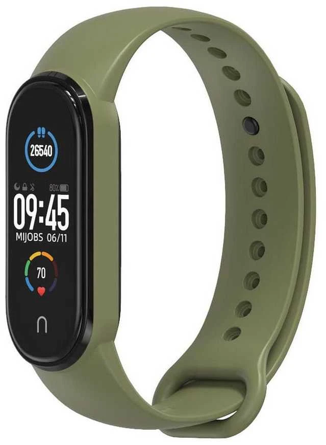 Oem Apyrankė silicone for smartband Xiaomi Mi Band 5 / 6 / 7 žalias (08)
