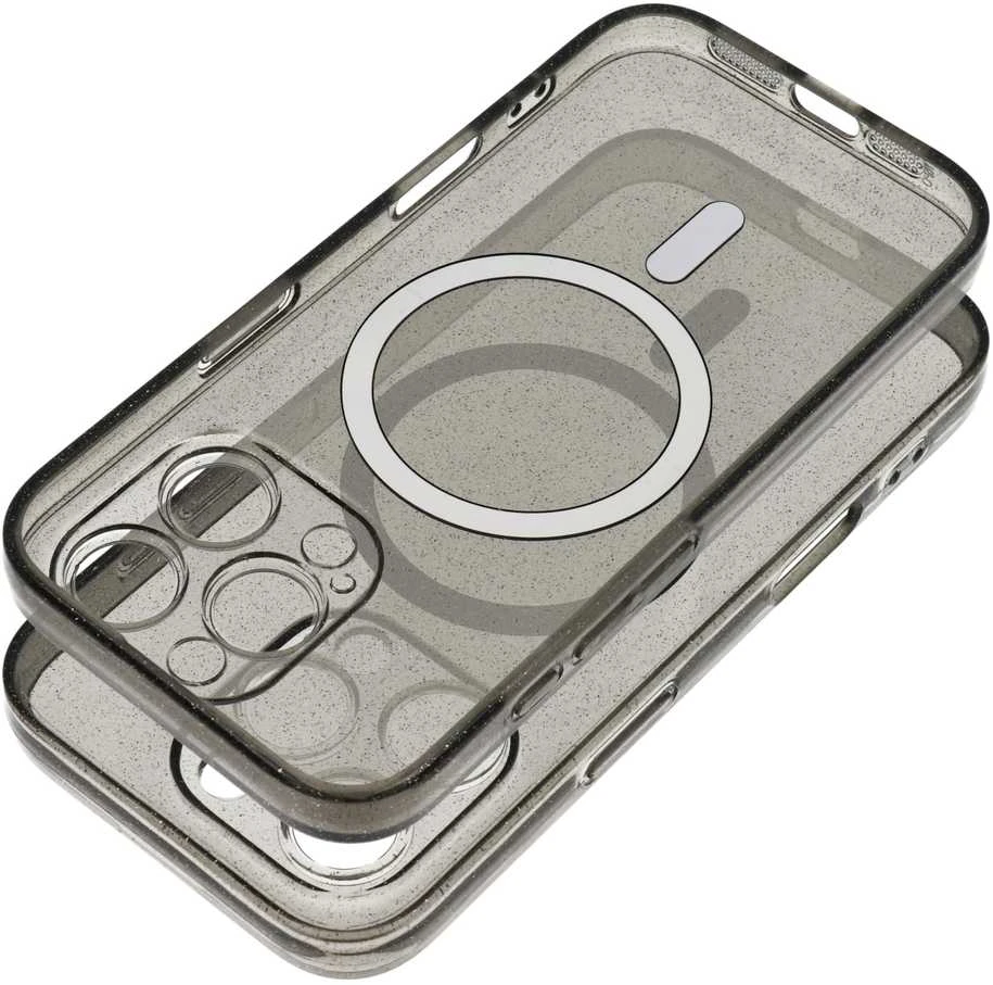 Oem CLEAR MAG COVER dėklas suderinamas su MagSafe skirtas Samsung Galaxy S25 juodos spalvos