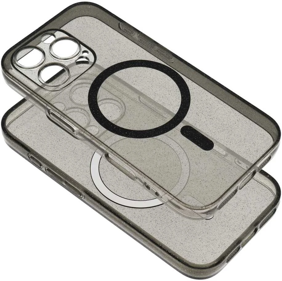 Oem CLEAR MAG COVER dėklas suderinamas su MagSafe skirtas Samsung Galaxy S25 juodos spalvos
