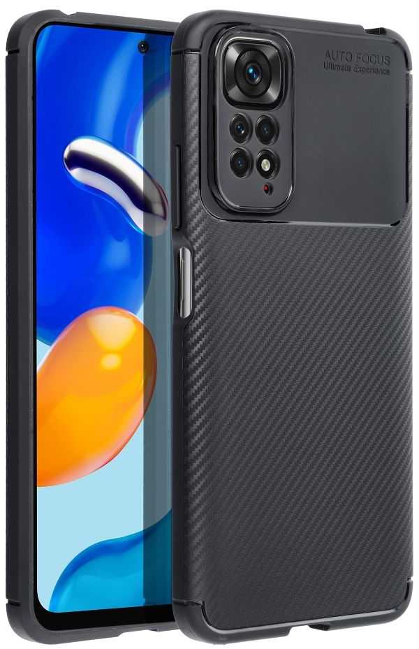 Forcell Oem Dėklas CARBON PREMIUM skirtas Xiaomi Redmi Note 9 juodos spalvos