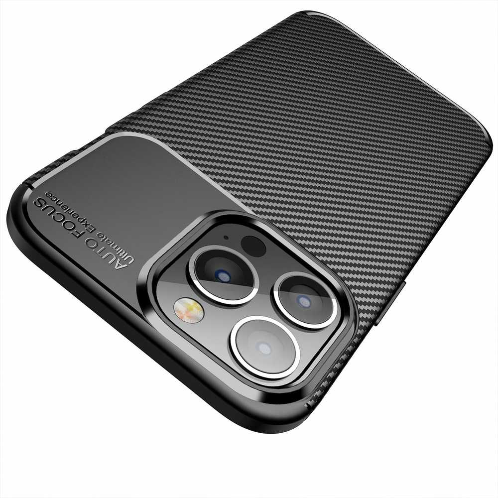 Forcell Oem Dėklas CARBON PREMIUM skirtas Xiaomi Redmi Note 9 juodos spalvos