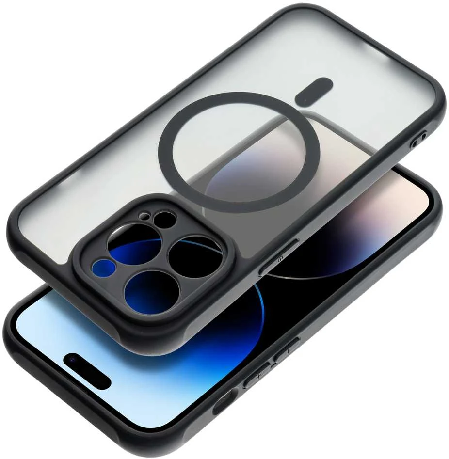 Oem FULL MATTE MAG COVER dėklas suderinamas su MagSafe skirtas Samsung Galaxy A36 juodos spalvos