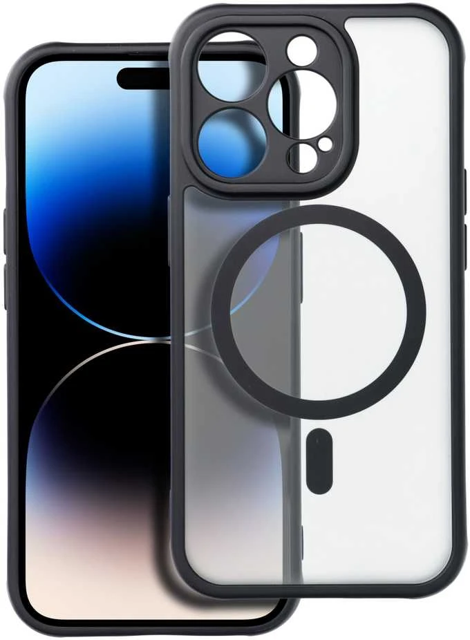 Oem FULL MATTE MAG COVER dėklas suderinamas su MagSafe skirtas Samsung Galaxy A36 juodos spalvos