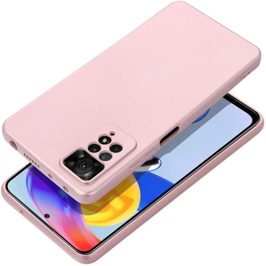 Oem METALLIC Dėklas skirtas Xiaomi Redmi Note 14 PRO 4G rožinės spalvos
